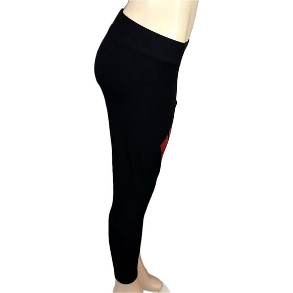 Suicide Squad +4 Red/Black Harley Quinn DC Comics Diamond Accent Crop Leggings - Picture 3 of 6